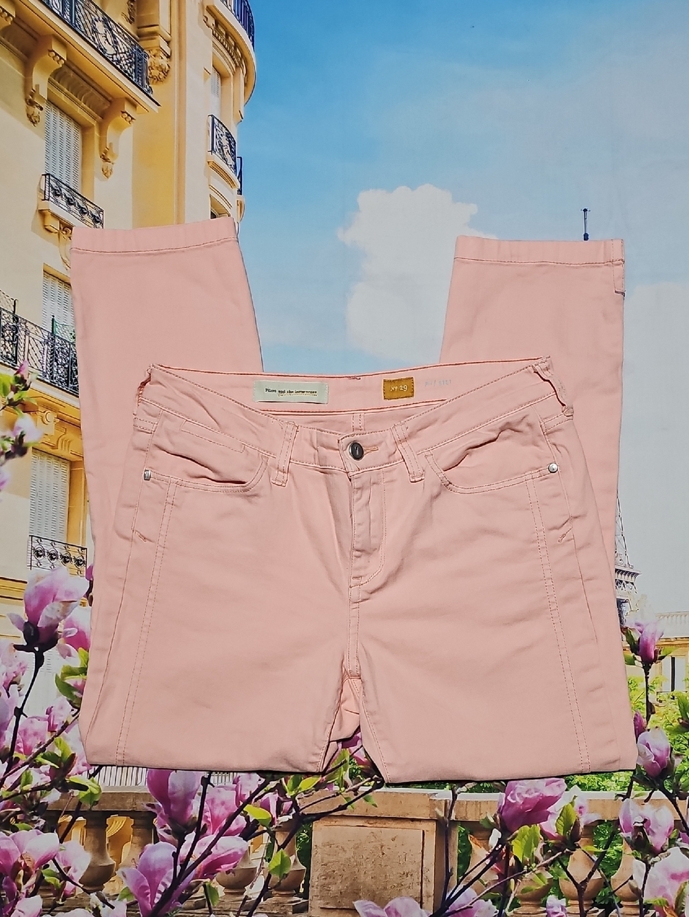 Pilcro and the Letterpress Light Pink Ankle Jeans Size 29